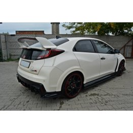 Накладка сплиттер на спойлер на Honda Civic IX Type R